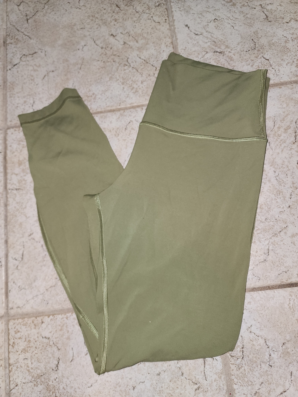 Women Olive Green Leggings Lululemon